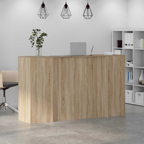  recepciós pult sonoma tölgy 180x50x103,5 cm szerelt fa