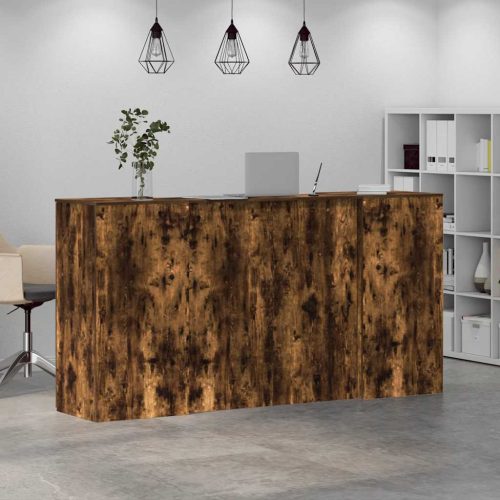  recepciós pult füstös tölgy 200x50x103,5 cm szerelt fa