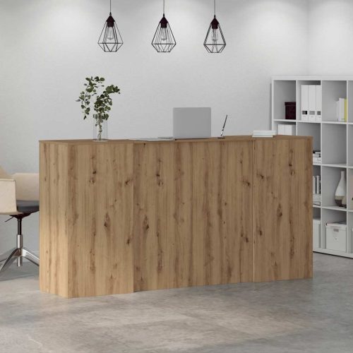  recepciós pult kézműves tölgy 200x50x103,5 cm szerelt fa