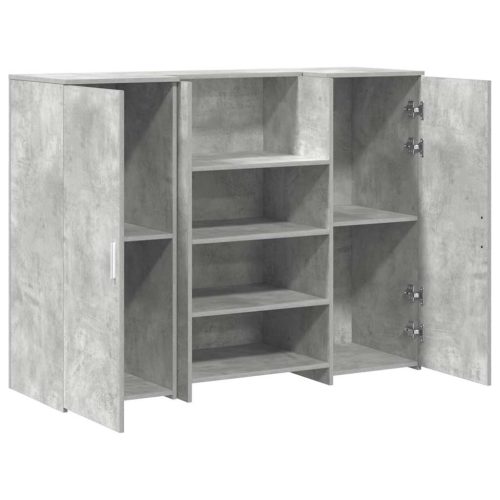  recepciós pult betonszürke 135x50x103,5 cm szerelt fa