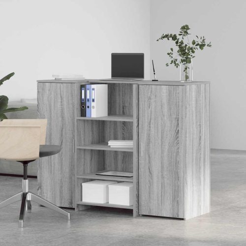  recepciós pult szürke sonoma 135x50x103,5 cm szerelt fa