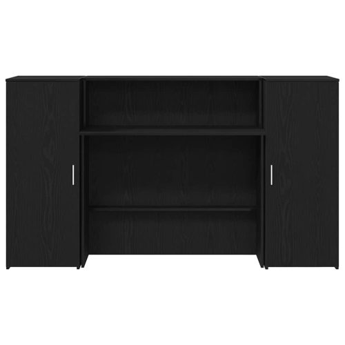  fekete tölgyfa recepciósasztal 180 x 50 x 103,5 cm