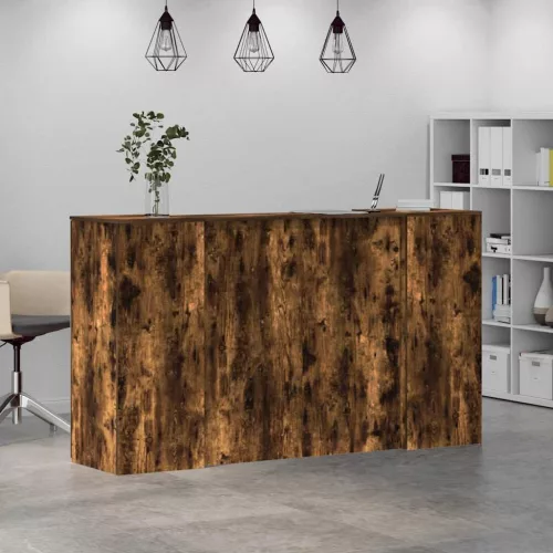  recepciós pult füstös tölgy 180x50x103,5 cm szerelt fa