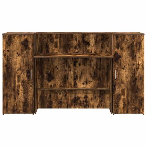  recepciós pult füstös tölgy 180x50x103,5 cm szerelt fa