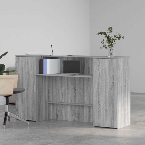  recepciós pult szürke sonoma 180x50x103,5 cm szerelt fa
