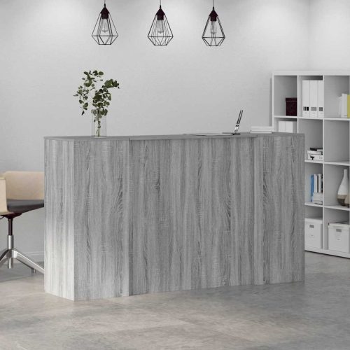  recepciós pult szürke sonoma 180x50x103,5 cm szerelt fa