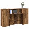  recepciós pult antik fa 180x50x103,5 cm szerelt fa