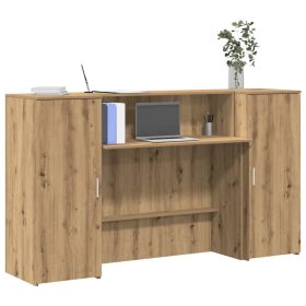    recepciós pult kézműves tölgy 180x50x103,5 cm szerelt fa