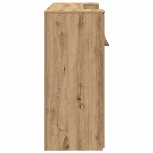  recepciós pult kézműves tölgy 180x50x103,5 cm szerelt fa