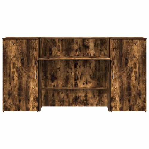  recepciós pult füstös tölgy 200x50x103,5 cm szerelt fa