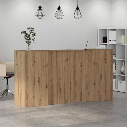  recepciós pult kézműves tölgy 200x50x103,5 cm szerelt fa