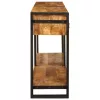  Konzolasztalok 2 pcs Barna 160 x 33 x 75 cm Tömör durva mangófa