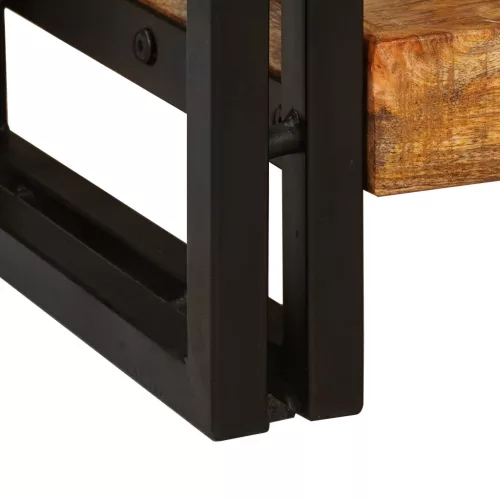  Konzolasztalok 2 pcs Barna 160 x 33 x 75 cm Tömör durva mangófa
