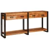  Konsole Asztal 2 2 pcs Barna 160 x 33 x 75 cm Tömör akácfa