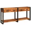  Konsole Asztal 2 2 pcs Barna 160 x 33 x 75 cm Tömör akácfa