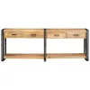  Konzolasztal 2 pcs Barna 200 x 33 x 75 cm Tömör nyers mangófa
