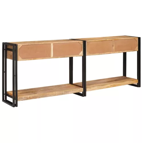  Konzolasztal 2 pcs Barna 200 x 33 x 75 cm Tömör nyers mangófa
