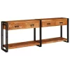  Konzolasztalok 2 pcs Barna 200 x 33 x 75 cm Tömör akácfa