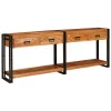  Konzolasztalok 2 pcs Barna 200 x 33 x 75 cm Tömör akácfa