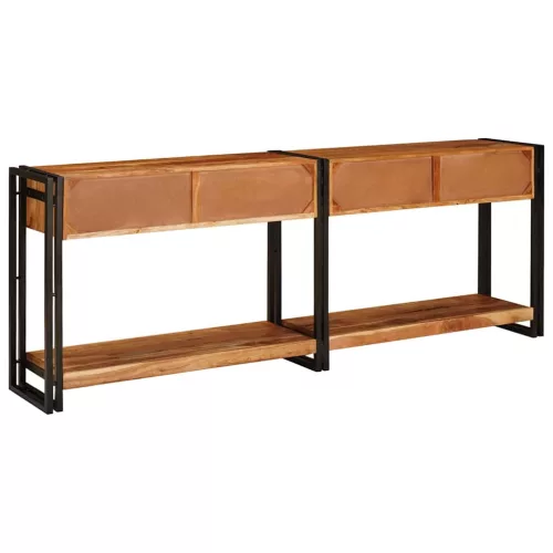  Konzolasztalok 2 pcs Barna 200 x 33 x 75 cm Tömör akácfa
