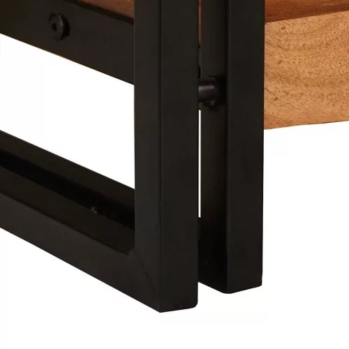  Konzolasztalok 2 pcs Barna 200 x 33 x 75 cm Tömör akácfa