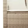  6 részes bézs polyrattan kerti ülőgarnitúra párnával