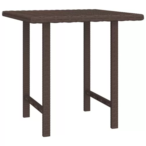  3 db barna polyrattan kerti kisasztal