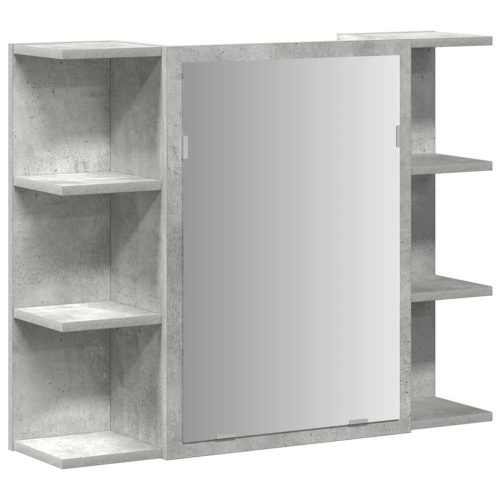  3 részes betonszürke szerelt fa fürdőszobai bútorszett