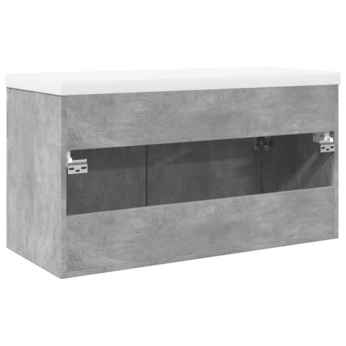  betonszürke fürdőszobai mosdószekrény beépített mosdókagylóval