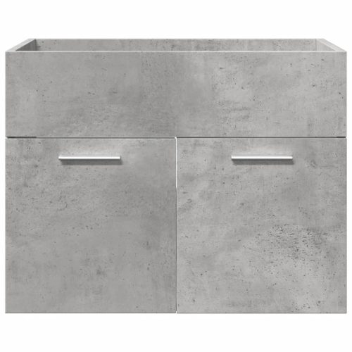  4 részes betonszürke szerelt fa fürdőszobai bútorszett