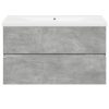  2 részes betonszürke szerelt fa fürdőszobai bútorszett