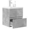  2 részes betonszürke szerelt fa fürdőszobai bútorszett