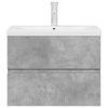  2 részes betonszürke szerelt fa fürdőszobai bútorszett