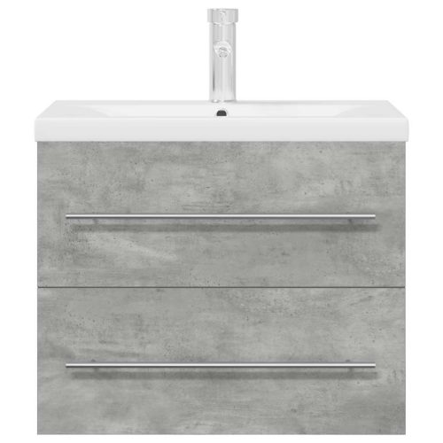  2 részes betonszürke szerelt fa fürdőszobai bútorszett