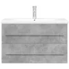  2 részes betonszürke szerelt fa fürdőszobai bútorszett