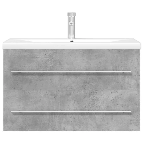  2 részes betonszürke szerelt fa fürdőszobai bútorszett