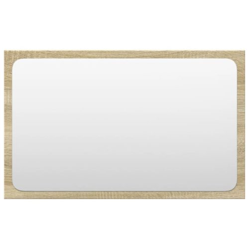  3 részes sonoma tölgyszínű szerelt fa fürdőszobai bútorszett