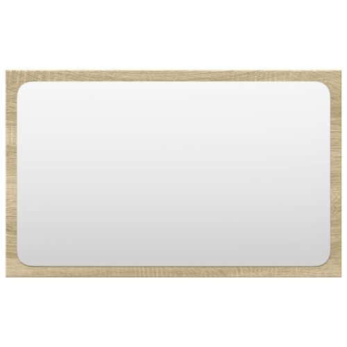  4 részes sonoma tölgyszínű szerelt fa fürdőszobai bútorszett