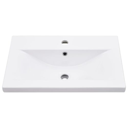  5 részes sonoma tölgyszínű szerelt fa fürdőszobai bútorszett