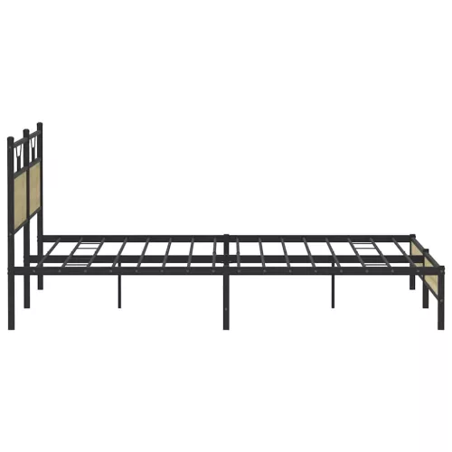  sonoma tölgy színű fém ágykeret matrac nélkül 200 x 200 cm