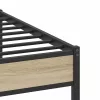  sonoma tölgy színű fém ágykeret matrac nélkül 200 x 200 cm