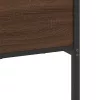  barna tölgy színű fém ágykeret matrac nélkül 200 x 200 cm