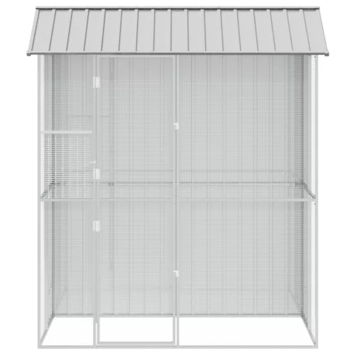  Madárkalitka Szürke 215x110x247 cm Acél