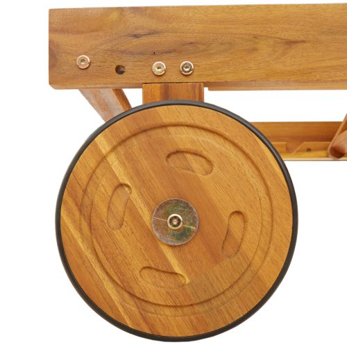  Napozóágy párnával és asztallal bézs tömör akác