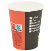  1000 db papír kávéscsészék fedővel 8oz 240ml