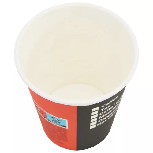  1000 db papír kávéscsészék fedővel 8oz 240ml