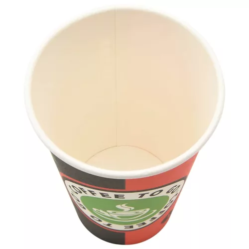  1000 db papír kávéscsészék fedővel 16oz 400ml