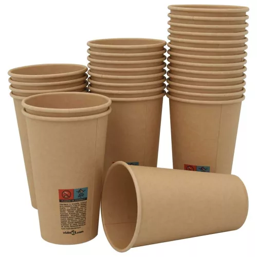  1000 db papír kávéscsészék fedővel 16oz 400ml