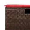  4 részes barna polyrattan kerti ülőgarnitúra párnákkal