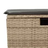  8 részes bézs polyrattan kerti ülőgarnitúra párnával